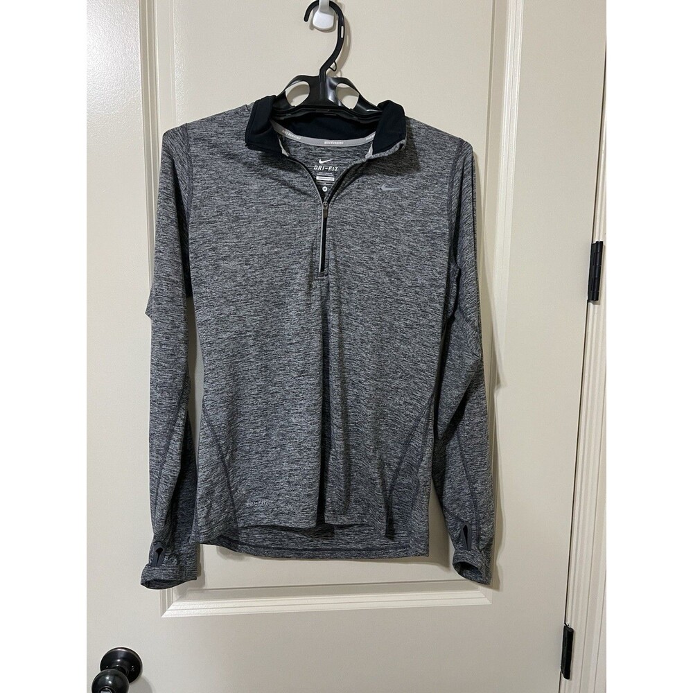 Nike Running Dri-Fit Shirt Size M Pullover 1/4 Zip Std Fit Long Sleeve